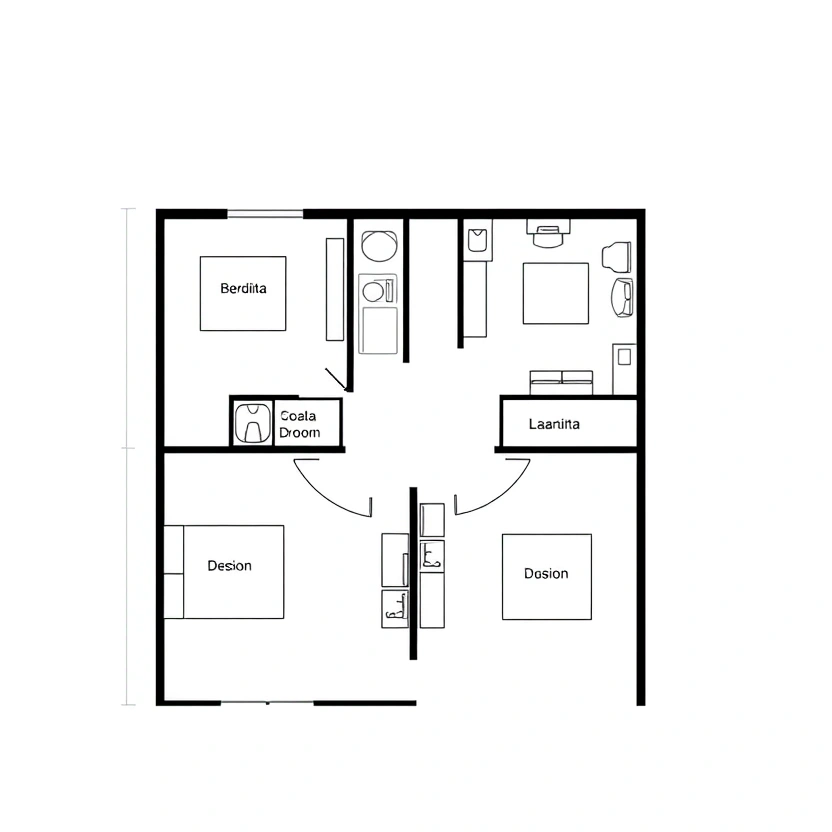 Planta Tipo B - Residencial Toscana